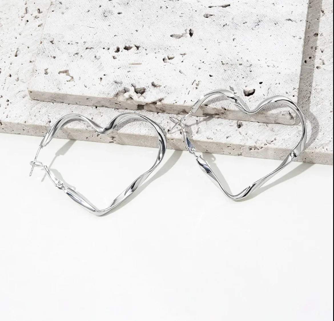 Sweetheart Twirl Hoop Earrings
