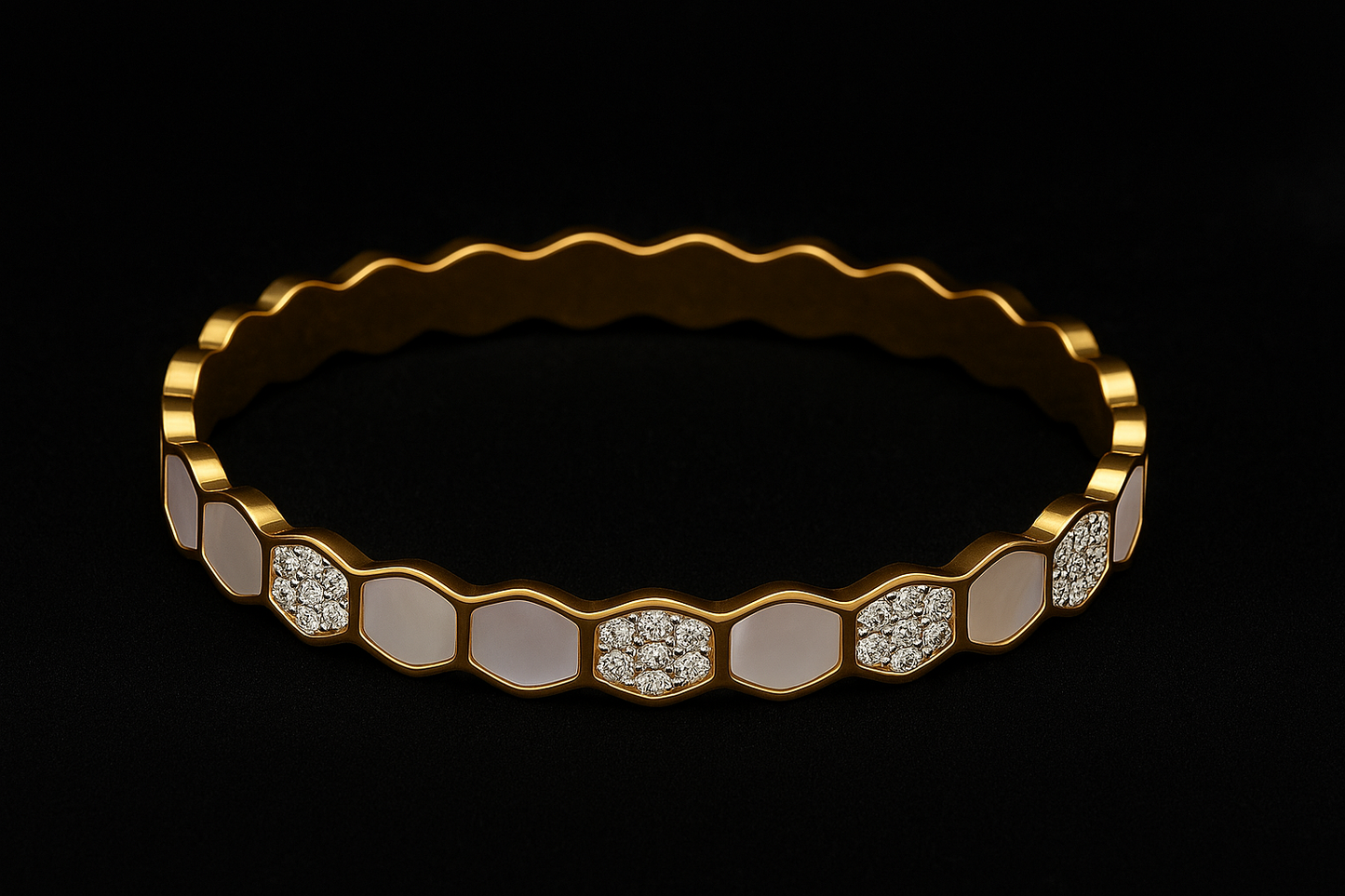 Hulio 18K Anti-Tarnish Bangle Kada Bracelet