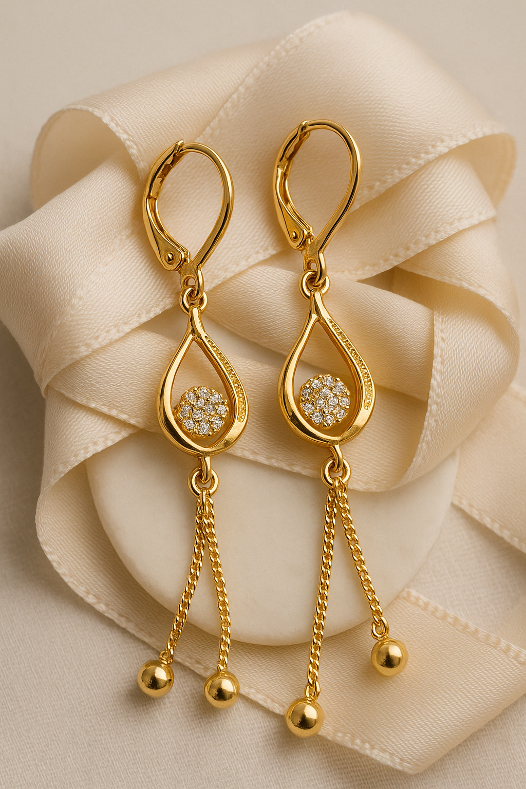 Anti Tarnish Long Earrings