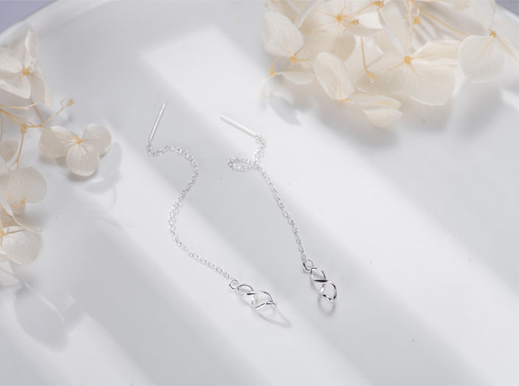 Wavy S925 Sterling Silver Earrings