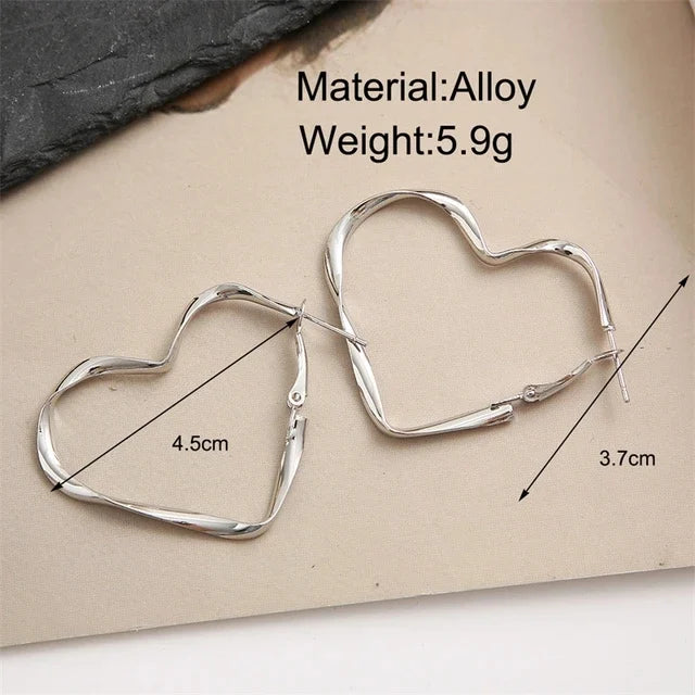 Sweetheart Twirl Hoop Earrings