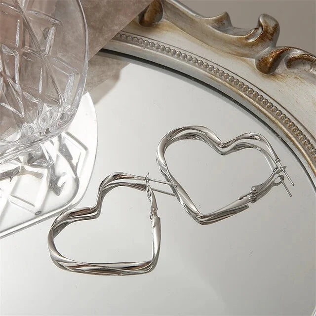 Sweetheart Twirl Hoop Earrings