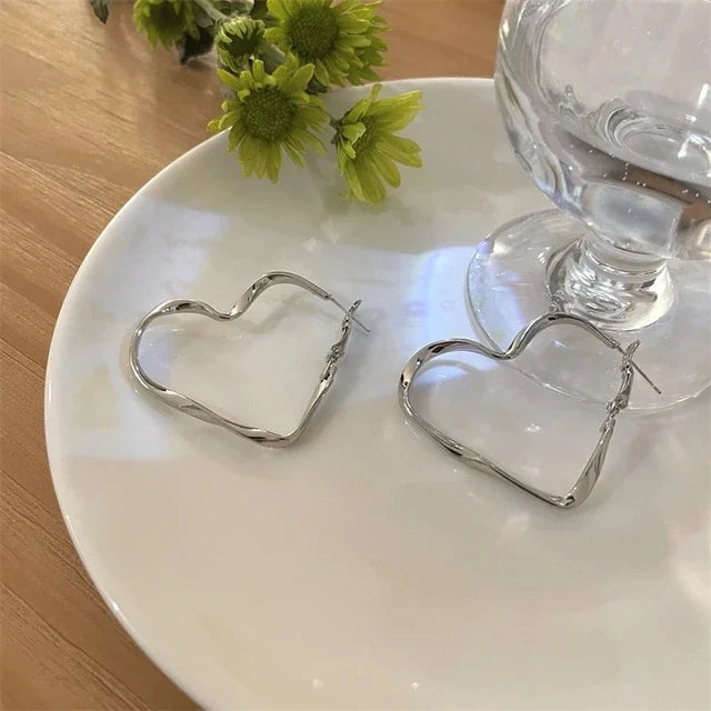 Sweetheart Twirl Hoop Earrings