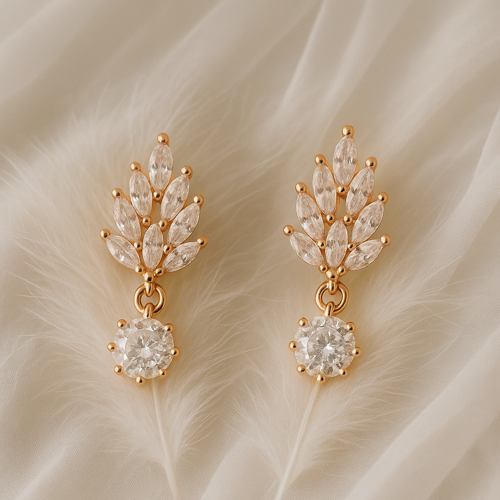 Glistening Gold Earrings