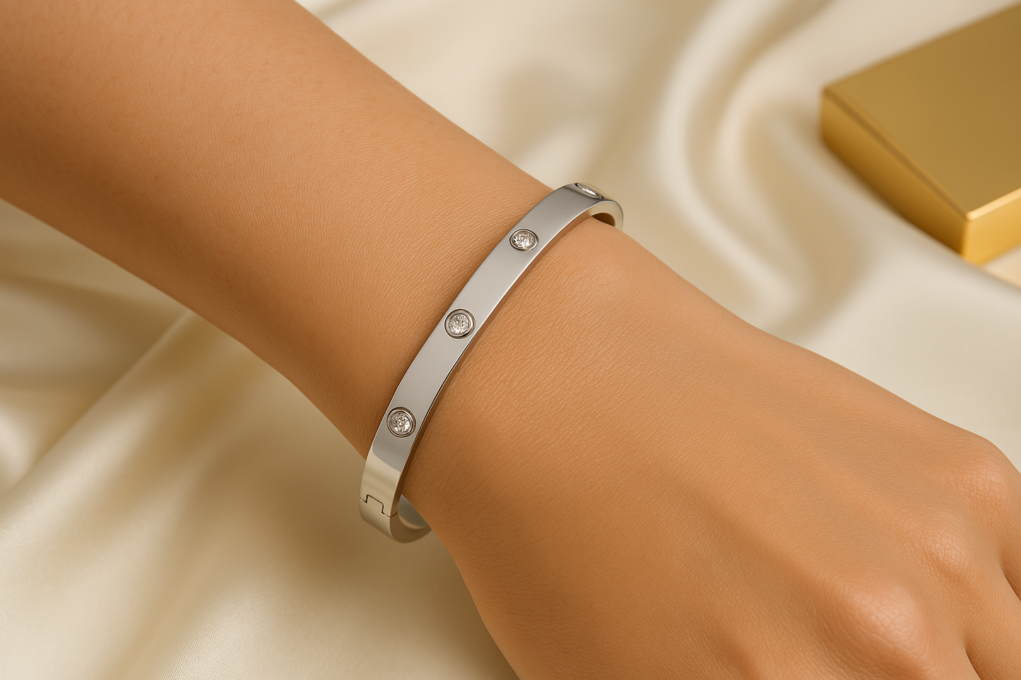 Diamonds 18K Anti-Tarnish Bangle Kada Bracelet