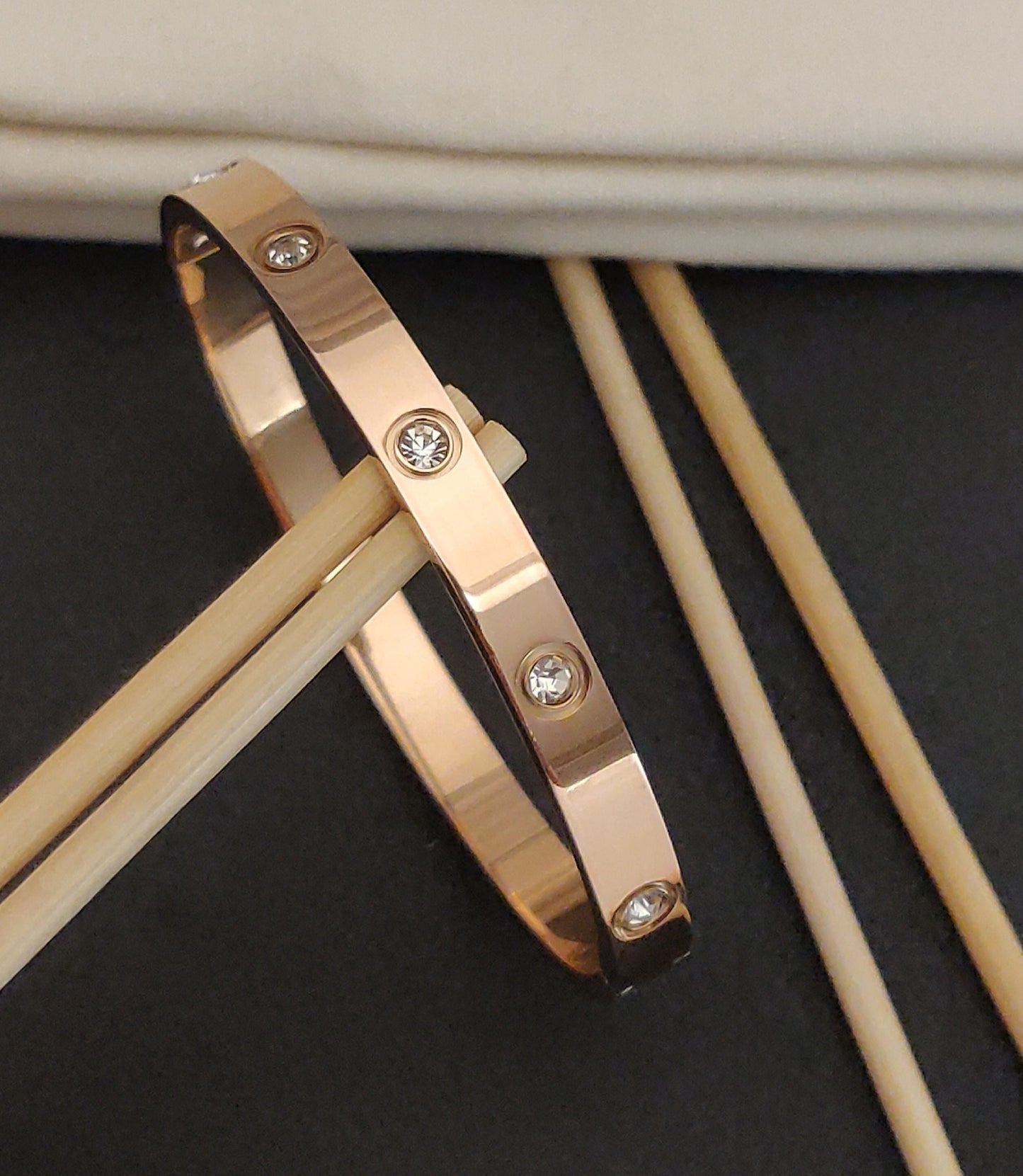 Diamonds 18K Anti-Tarnish Bangle Kada Bracelet