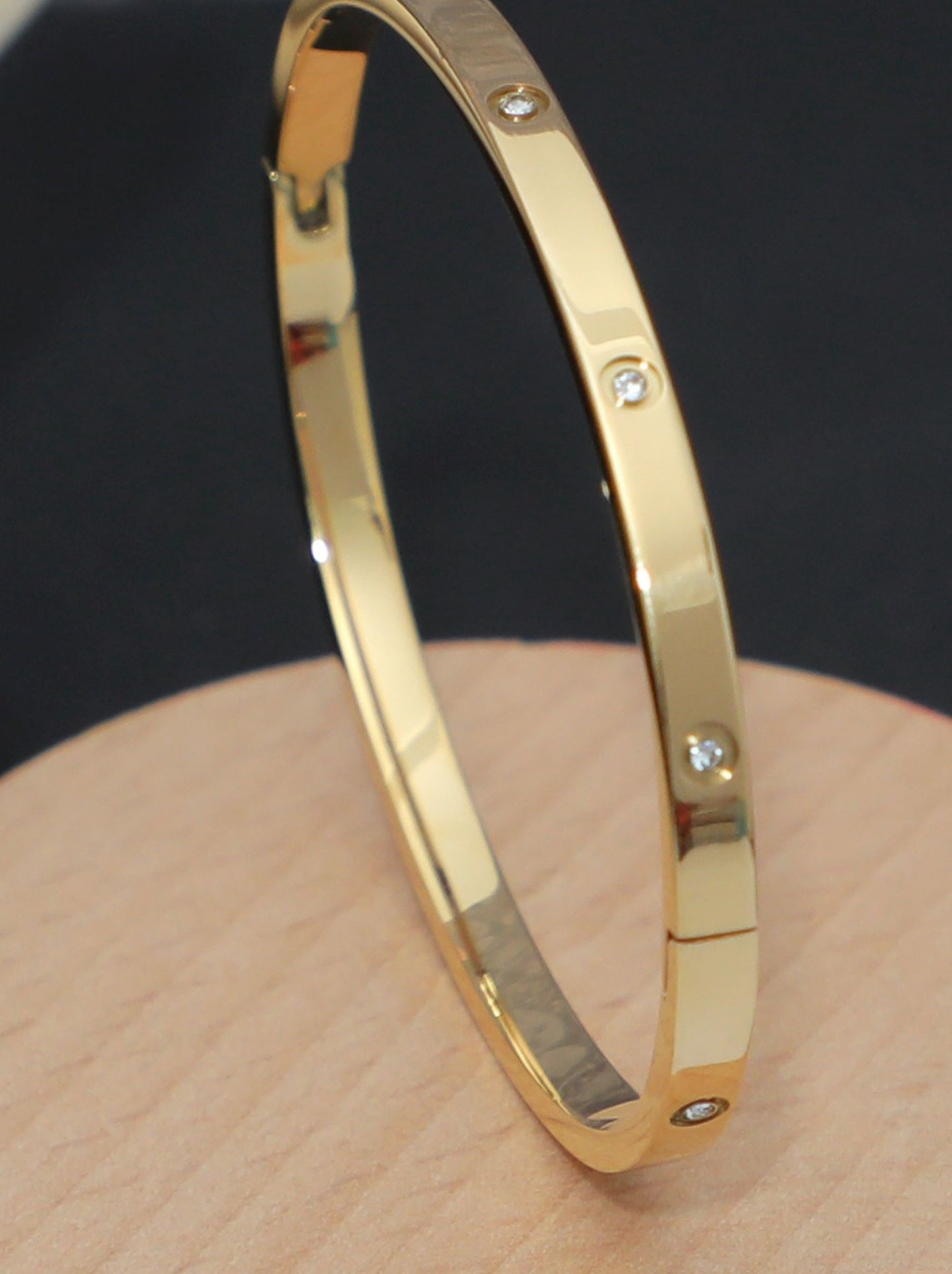 Thin 18K Anti-Tarnish Bangle Kada Bracelet