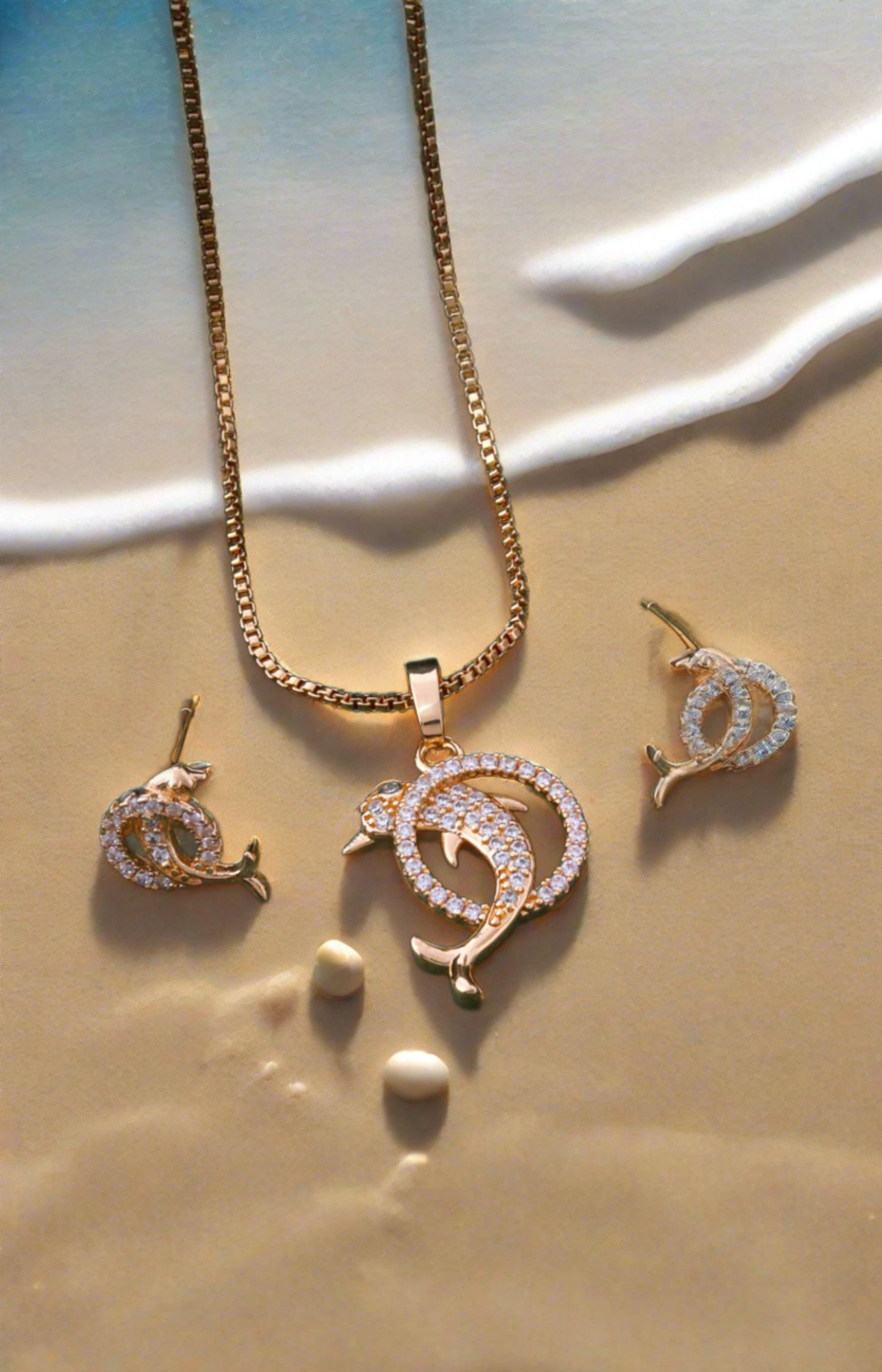 Embellished Dolphin Pendant