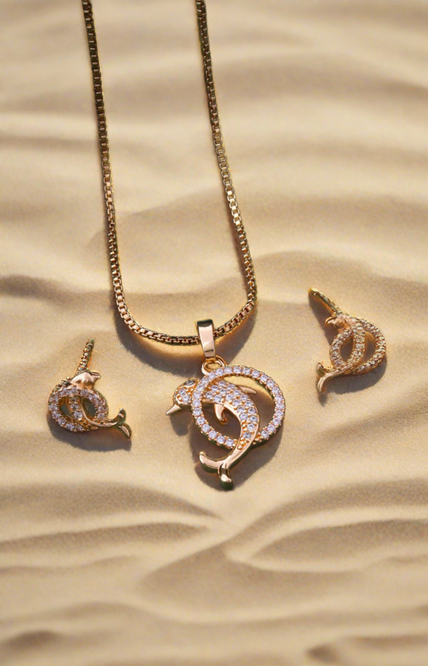 Embellished Dolphin Pendant