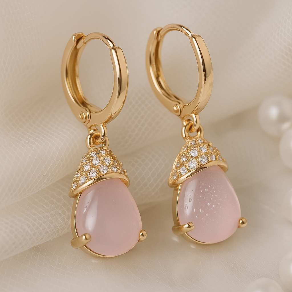 Pink Anti Tarnish Earrings