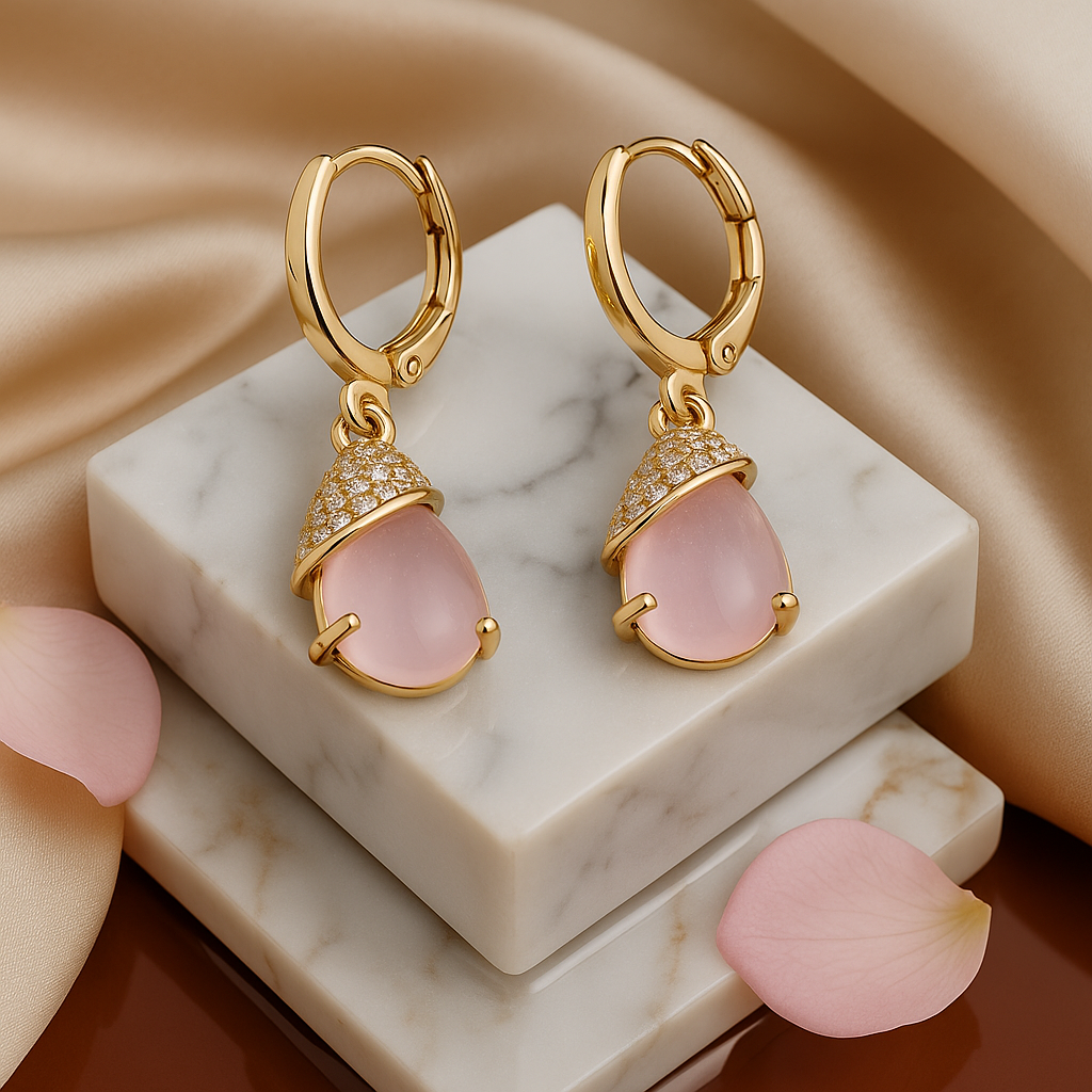 Pink Anti Tarnish Earrings