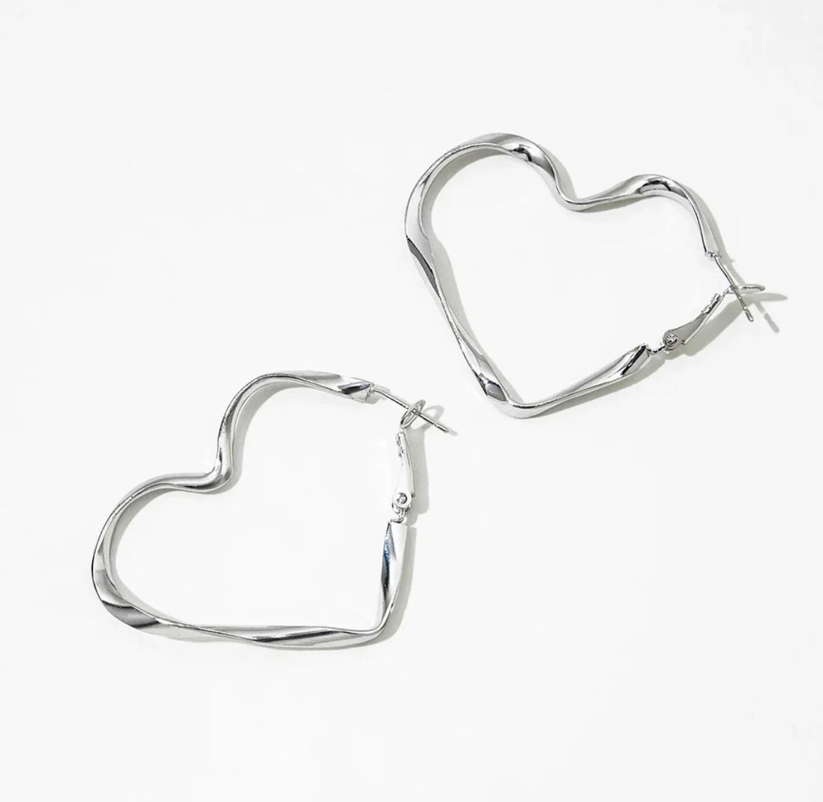 Sweetheart Twirl Hoop Earrings