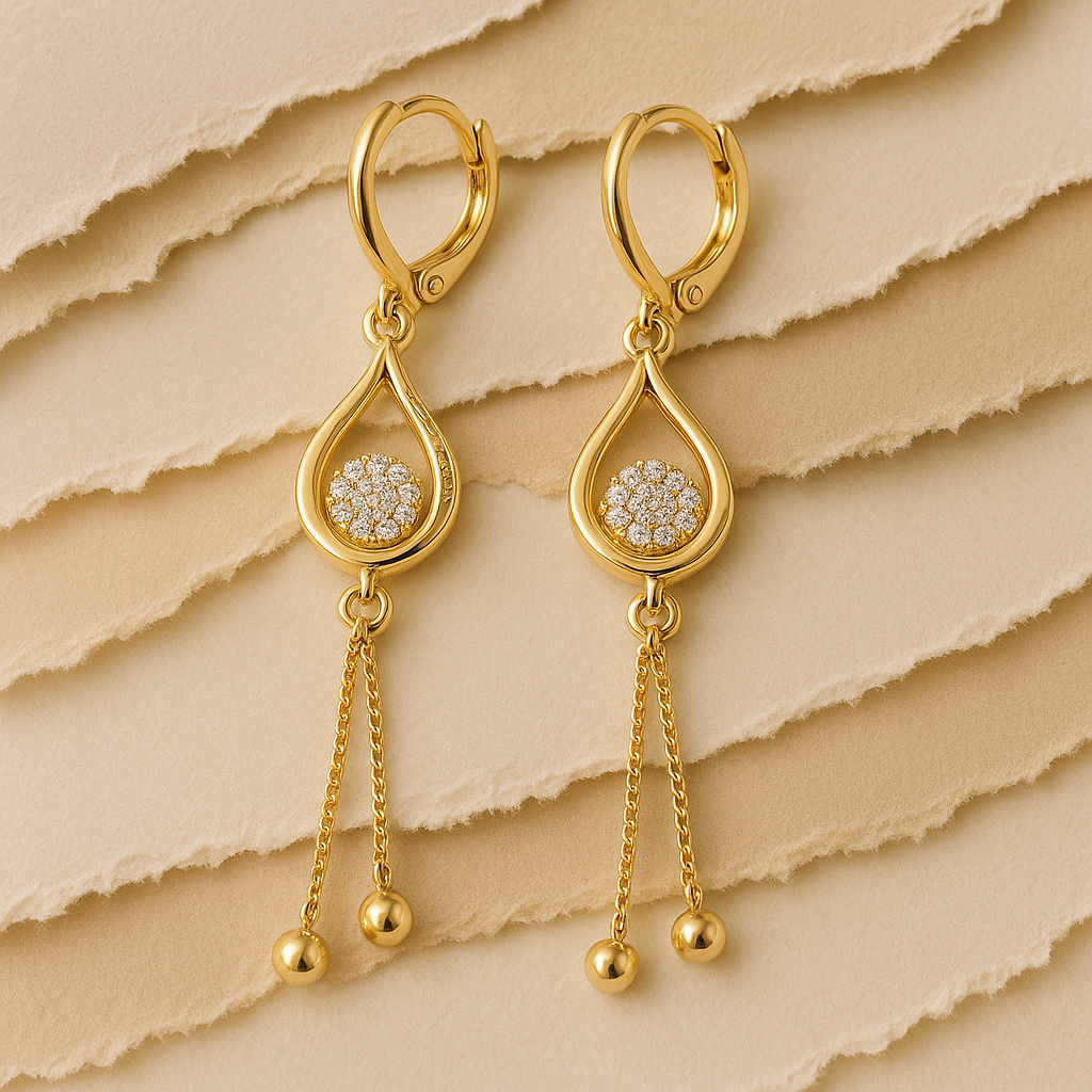 Anti Tarnish Long Earrings