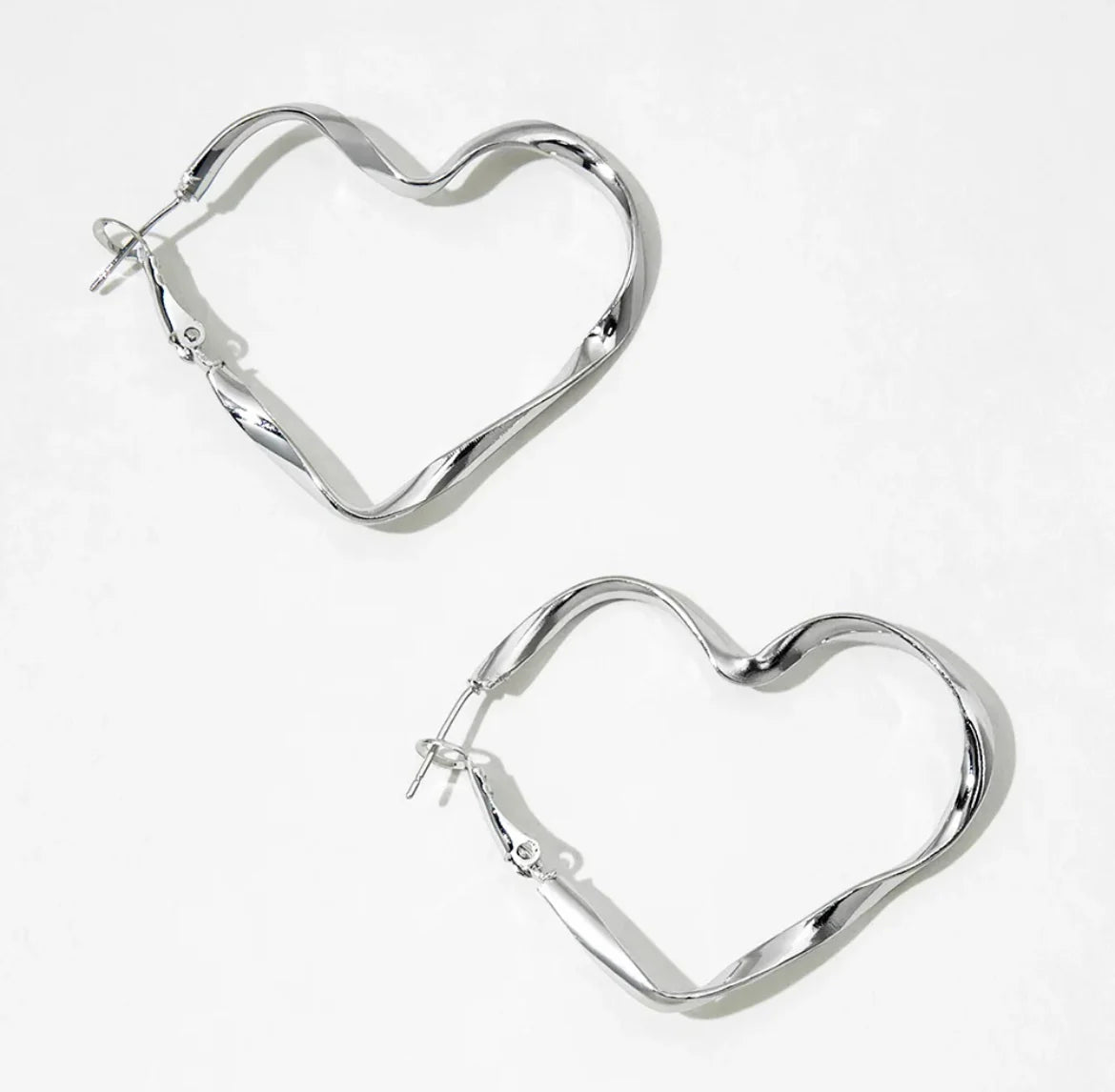 Sweetheart Twirl Hoop Earrings