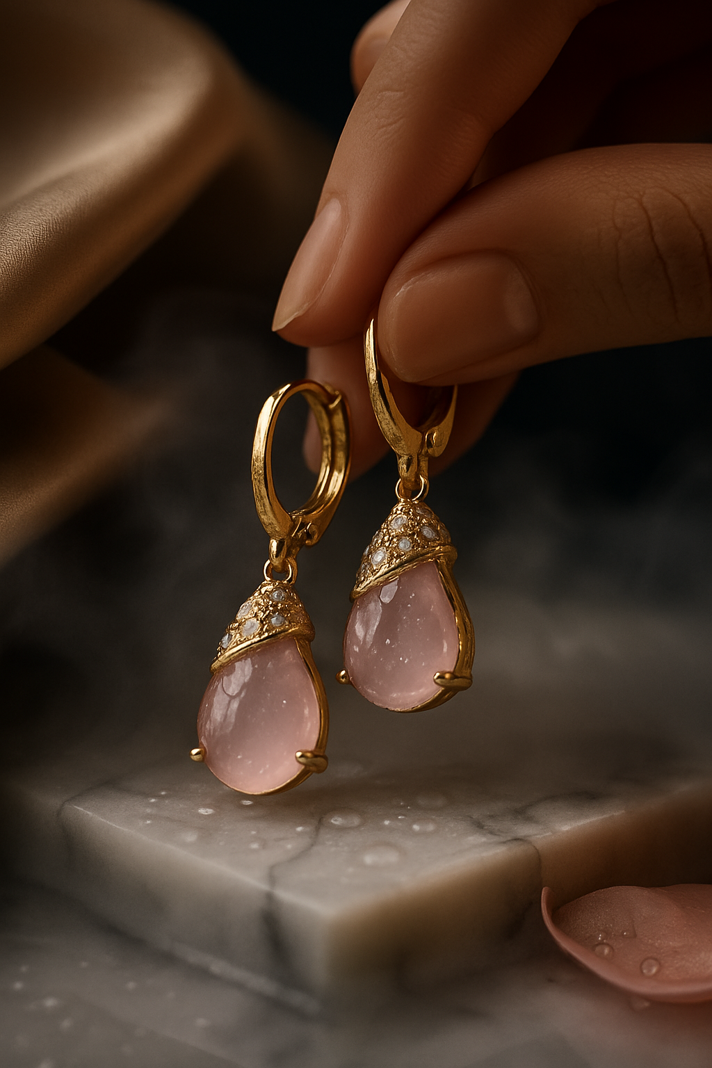 Pink Anti Tarnish Earrings