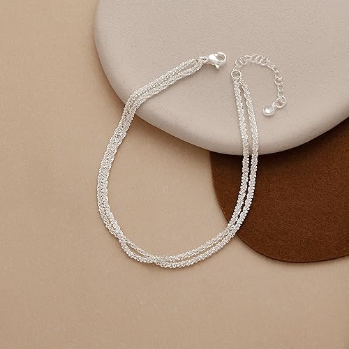Elsira Crystal Anklets ( S925 Sterling Silver )