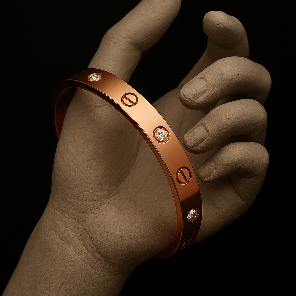 Luxury Anti Tarnish Screw Bracelet with Diamond Detailing