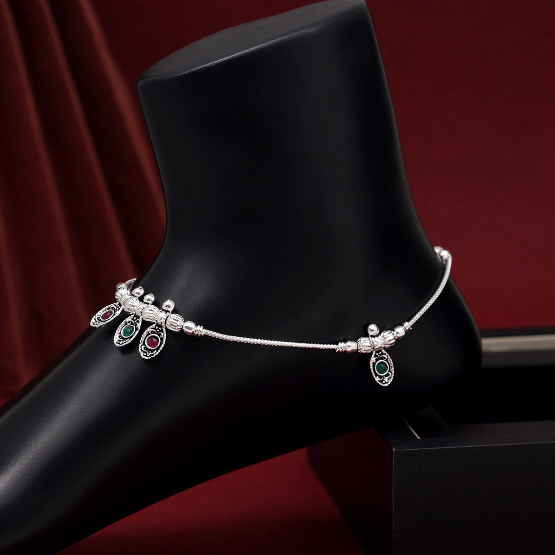 Multicolor Oxidised Anklets