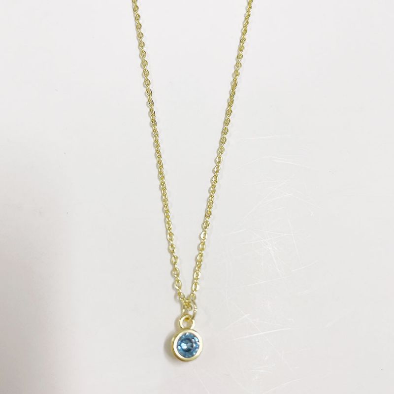Gold Plated Copper Round Diamond Pendant
