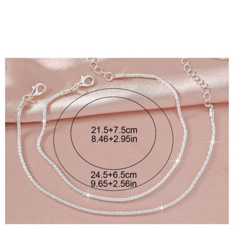 Elsira Crystal Anklets ( S925 Sterling Silver )