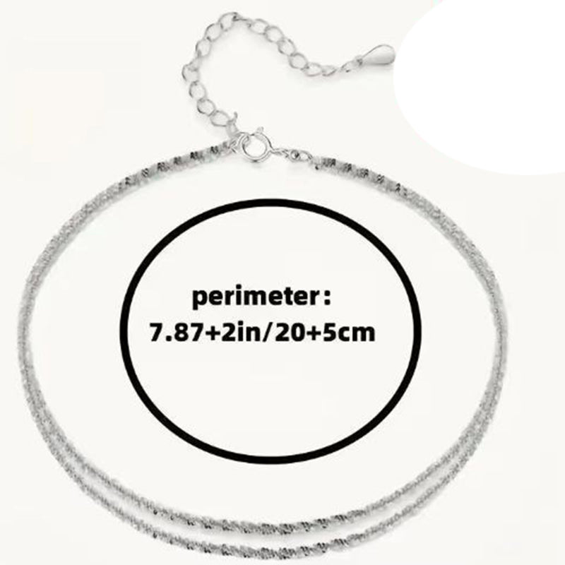 Elsira Crystal Anklets ( S925 Sterling Silver )