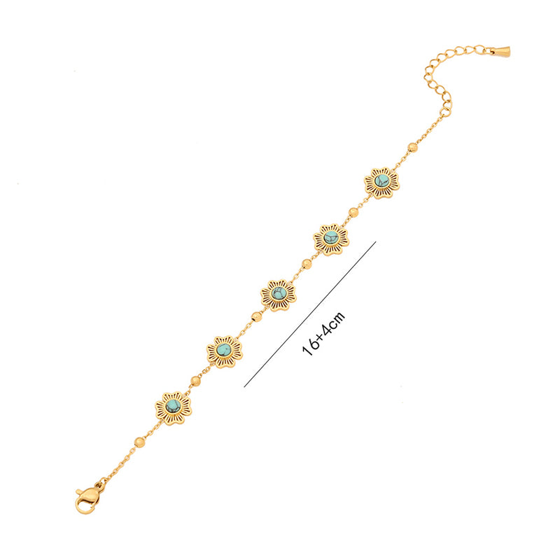Blue Pine Bracelet Earring & Necklace Set