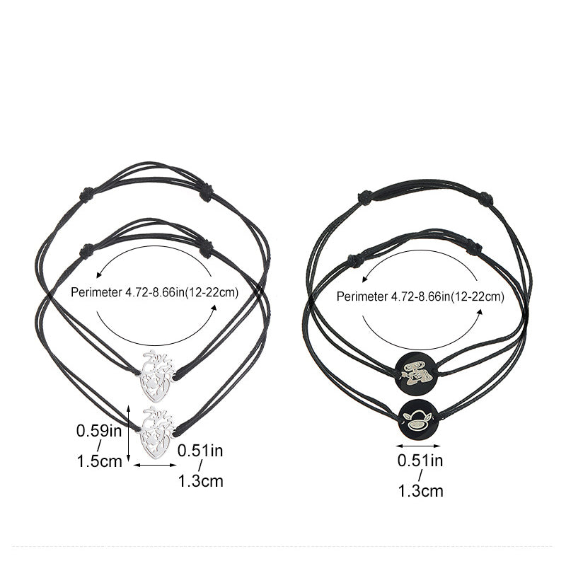 Hearts & Angels Couple Bracelet