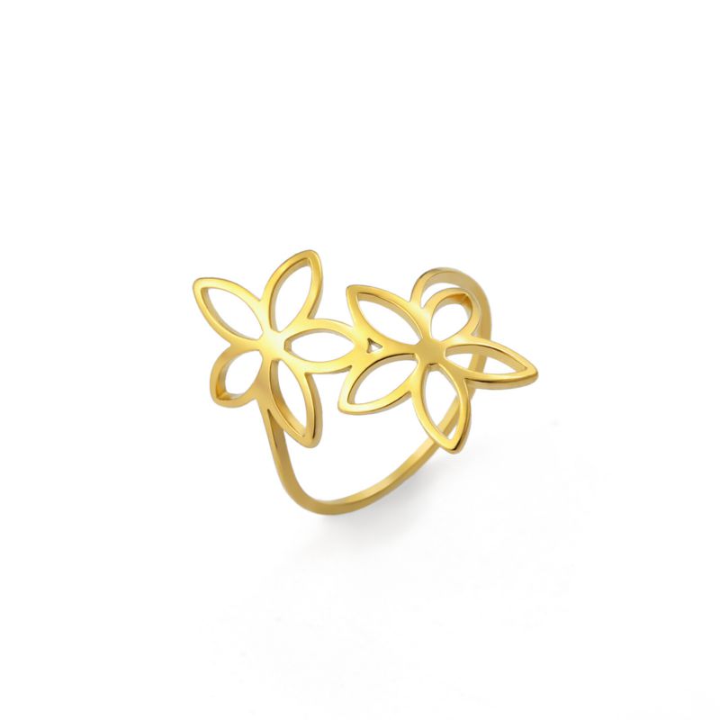 Twin Daisy Blooms Ring