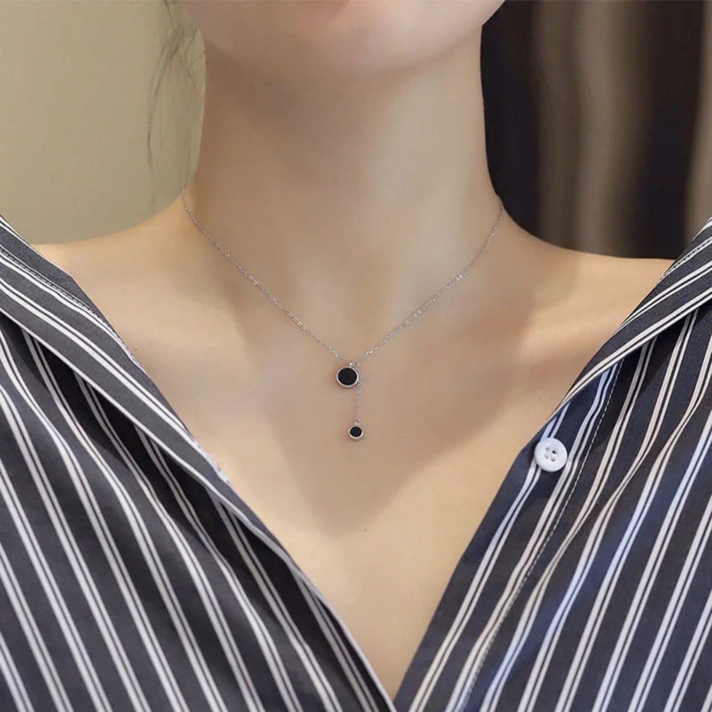 Layered Black Neckpiece