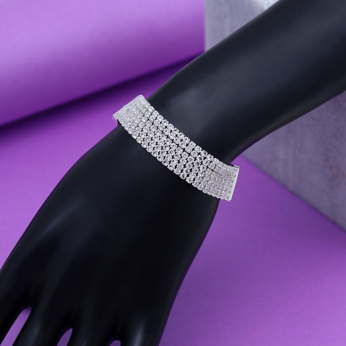 Silver Rhinestone Bracelet