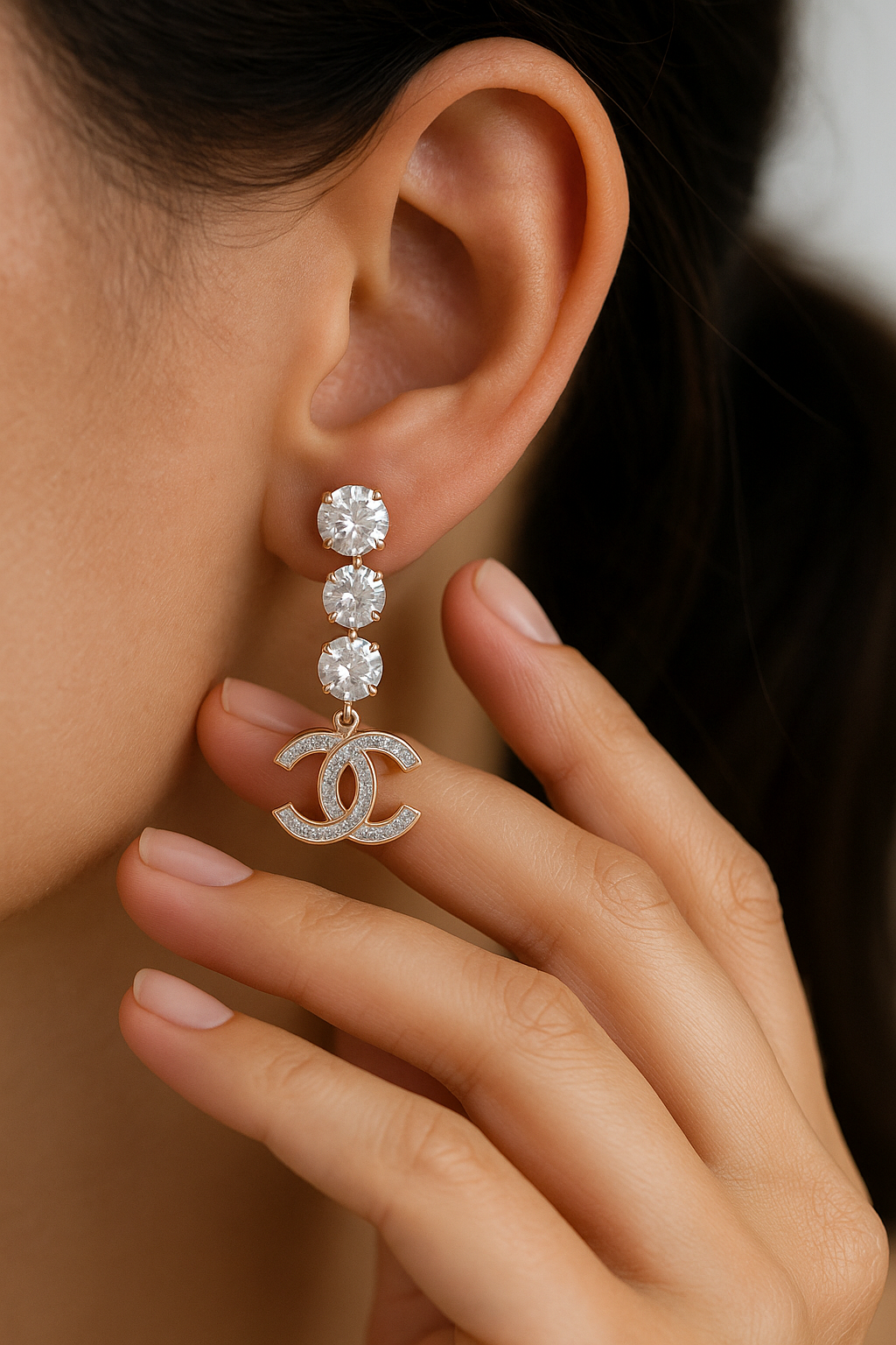 Embellished Chanel Earrings