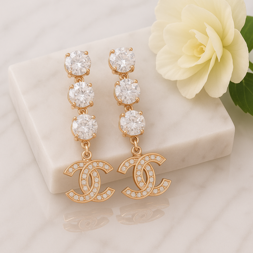 Embellished Chanel Earrings