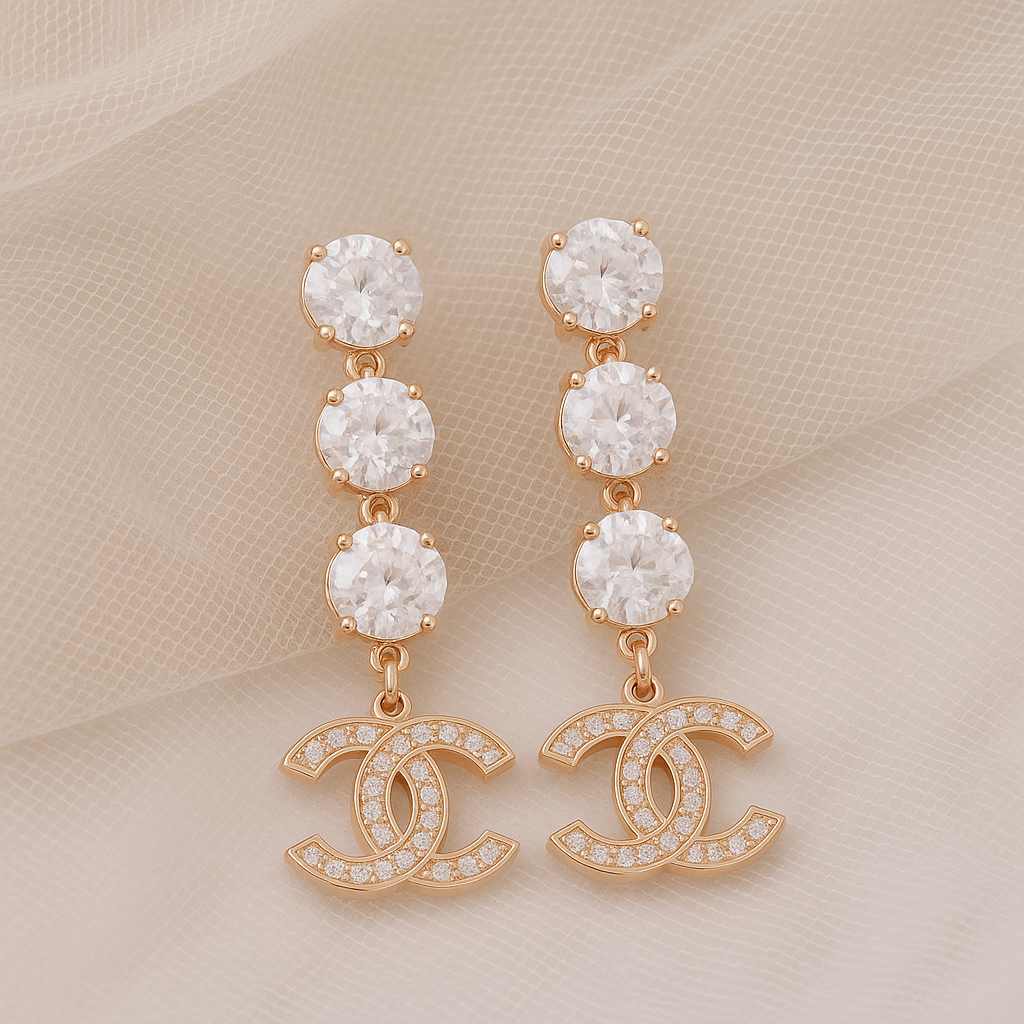 Embellished Chanel Earrings