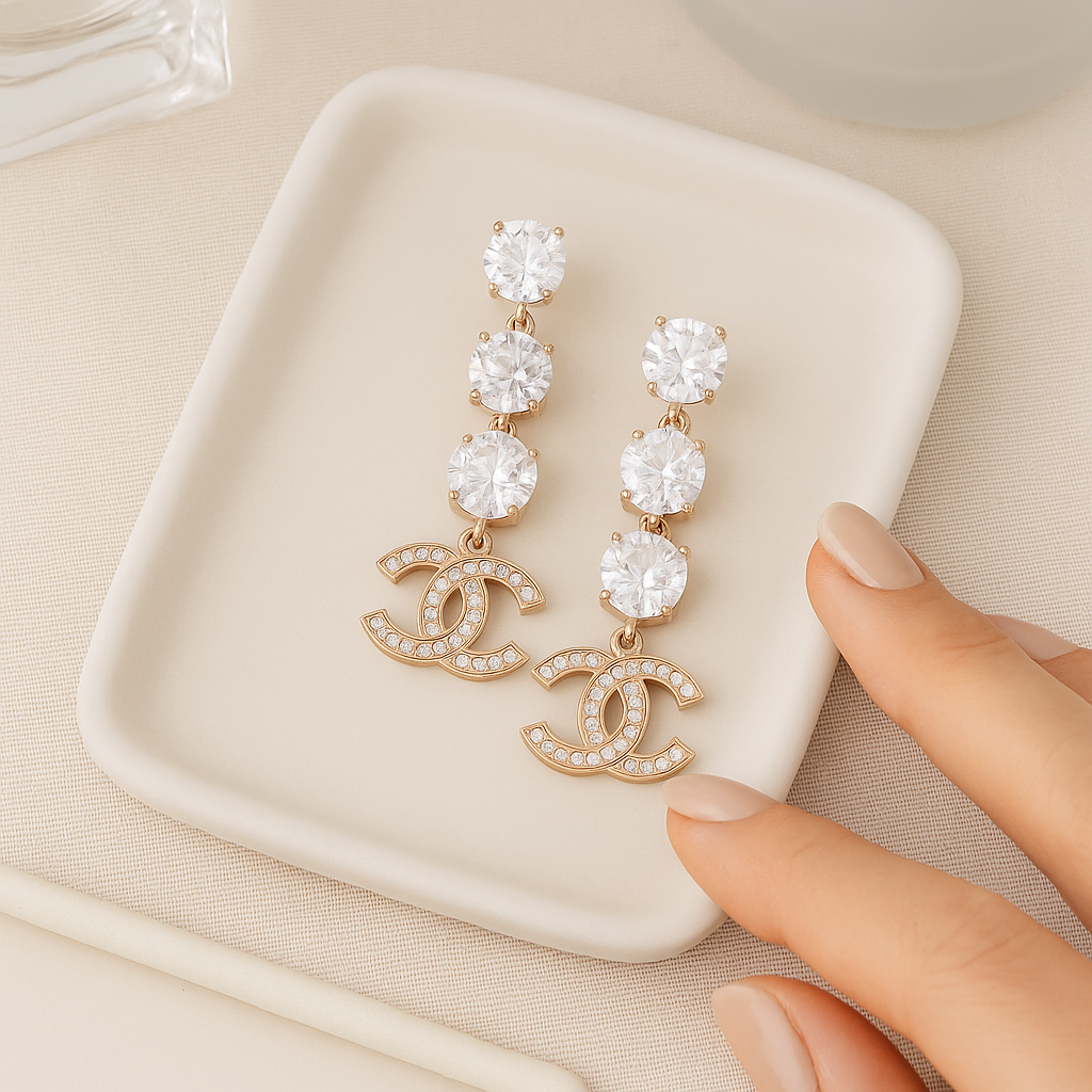 Embellished Chanel Earrings