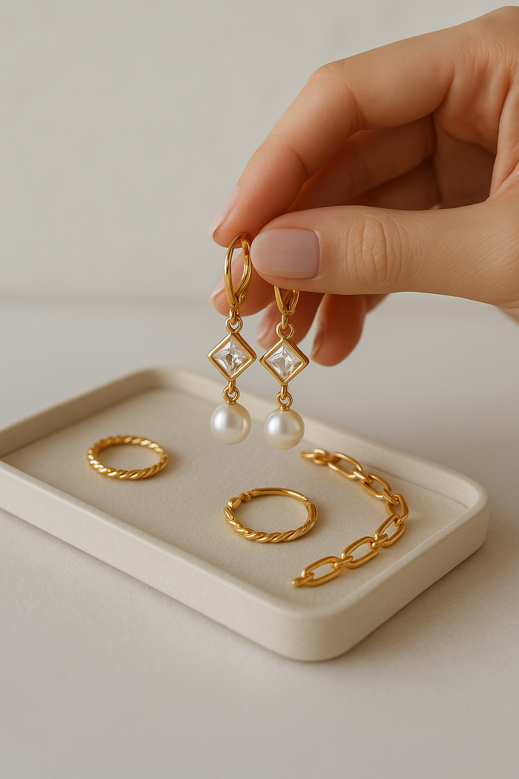 Dangle Pearl Earrings