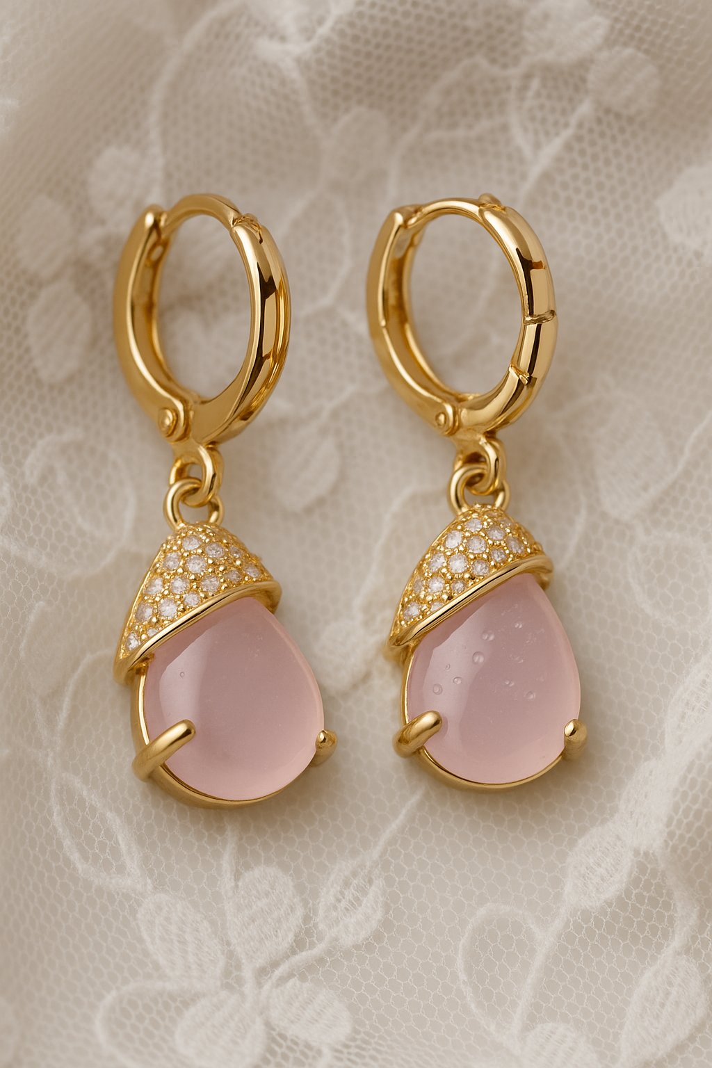 Pink Anti Tarnish Earrings