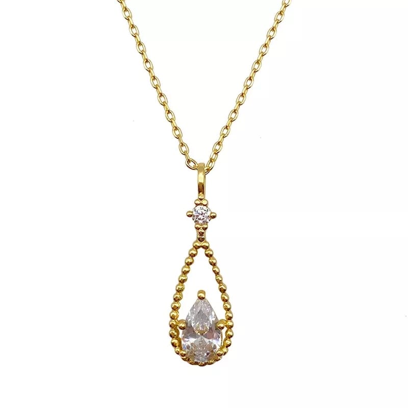 Tear-Drop White Stone Neckpiece