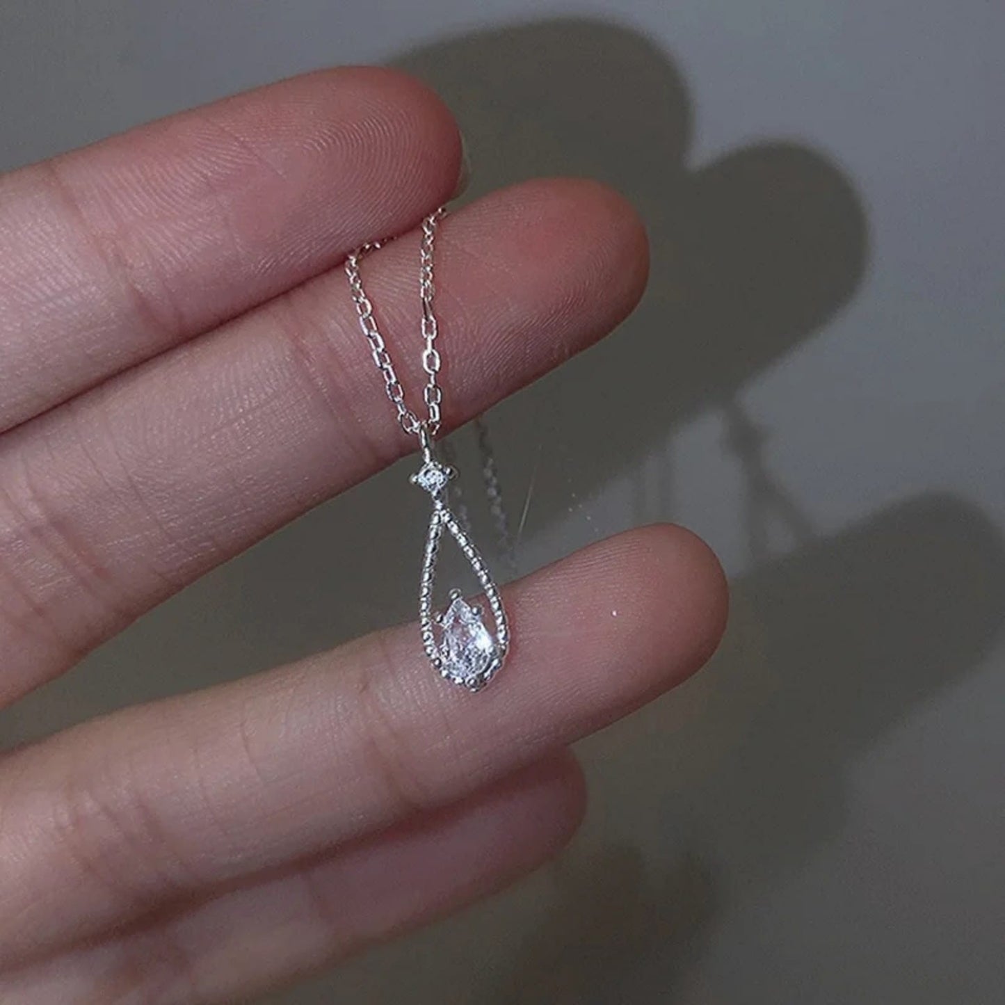 Tear-Drop White Stone Neckpiece