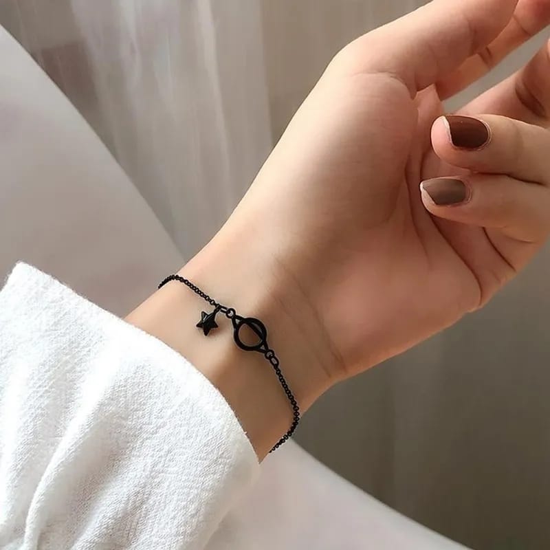 Sun and Star Black Bracelet