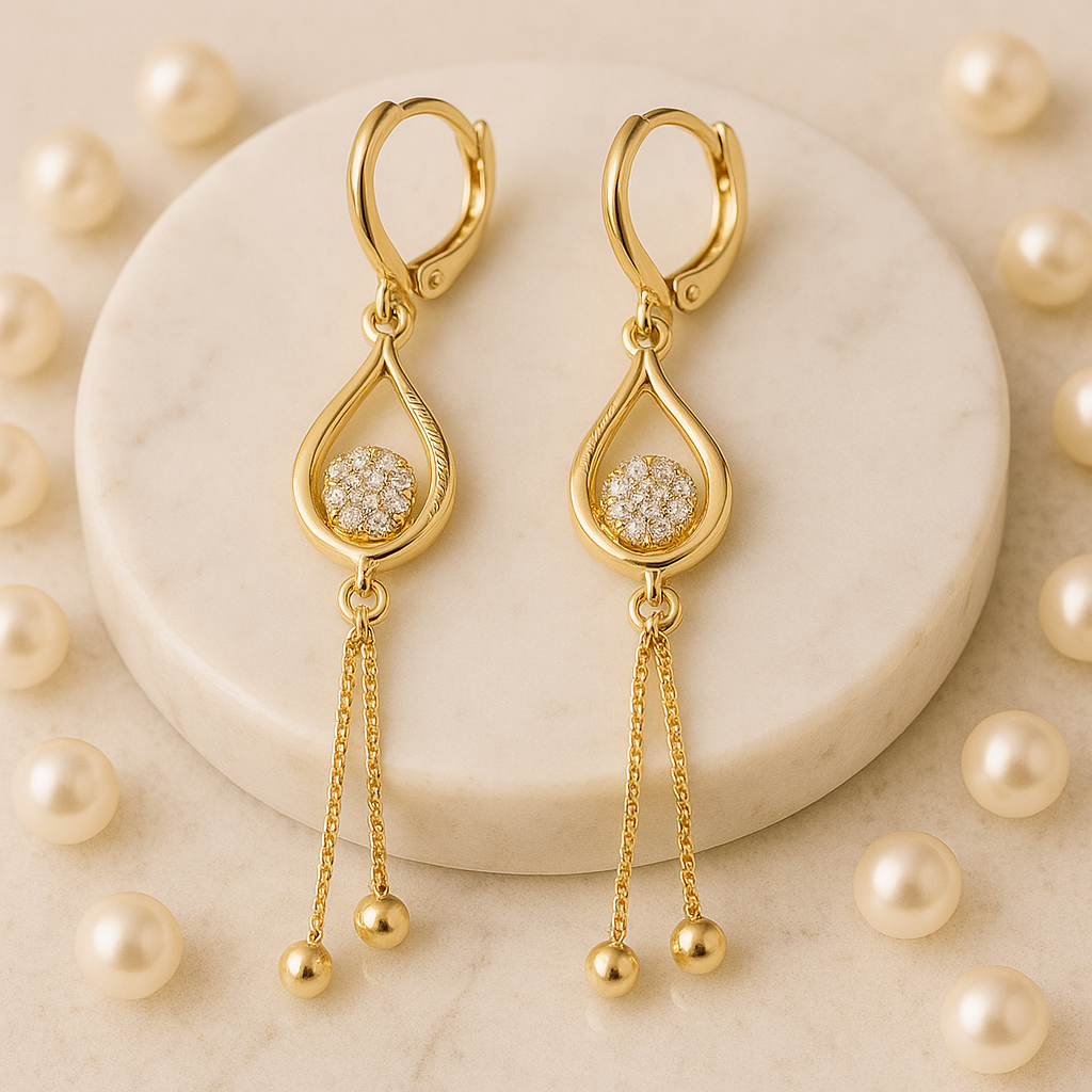 Anti Tarnish Long Earrings