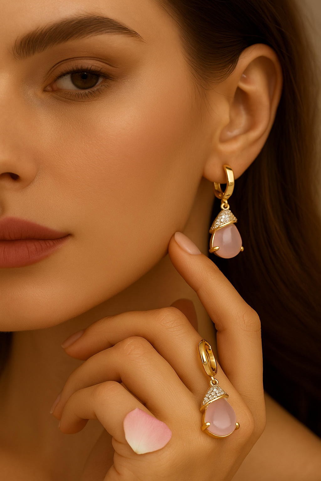 Pink Anti Tarnish Earrings