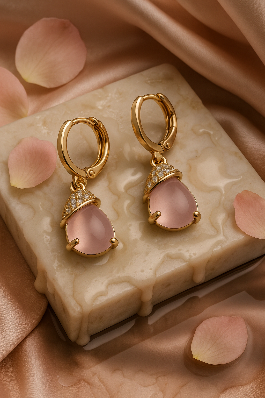 Pink Anti Tarnish Earrings