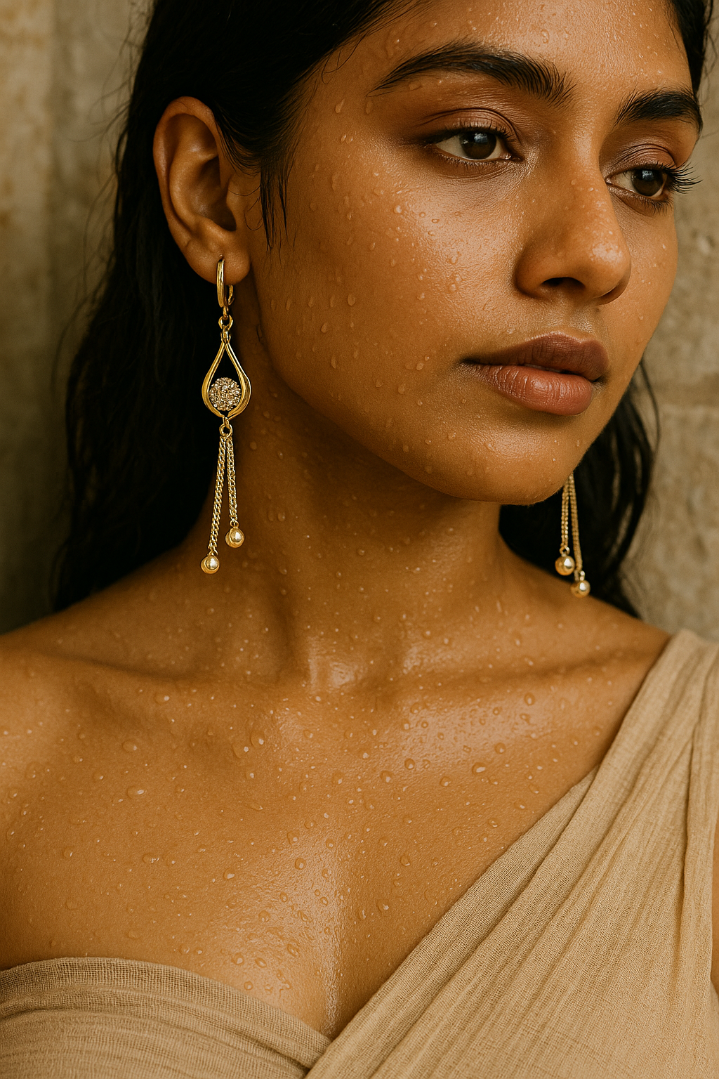 Anti Tarnish Long Earrings