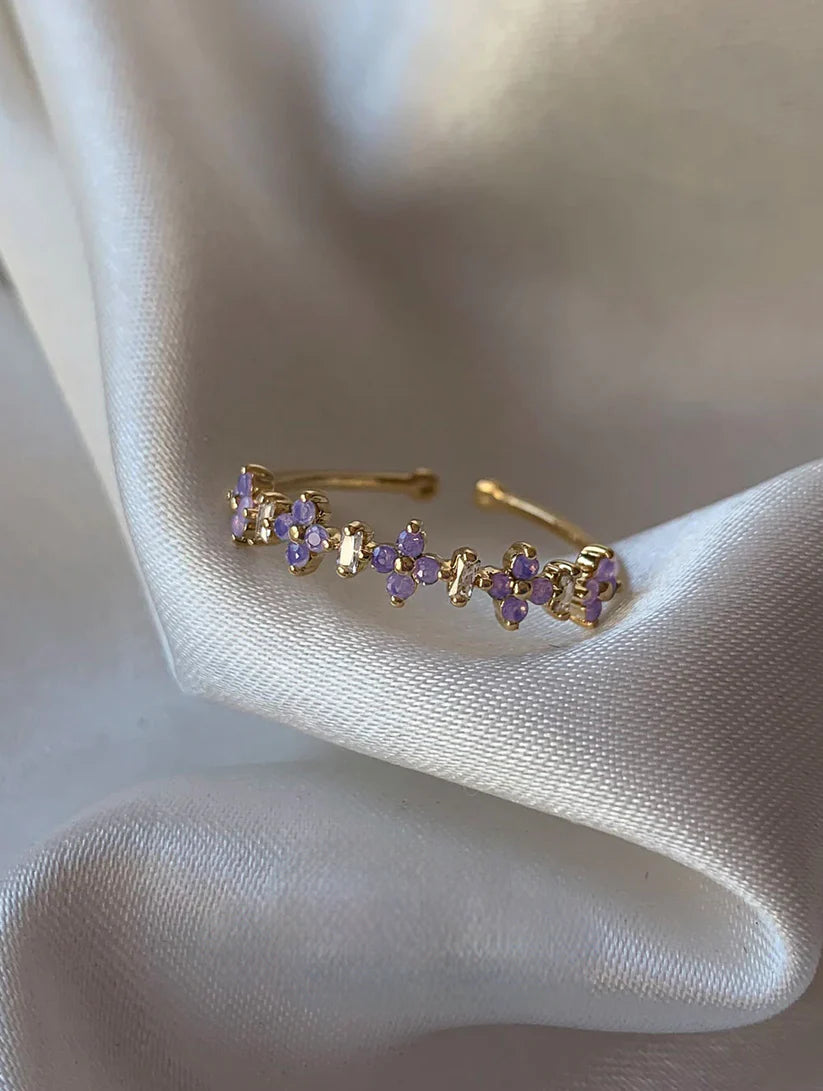 Twin Daisy Blooms Ring