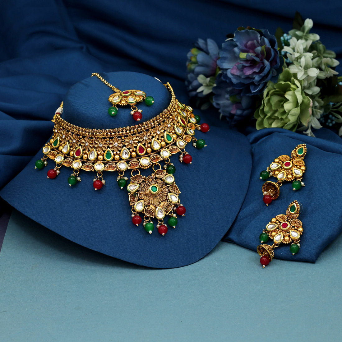 Shailaputri Divine Rajwadi Necklace Set
