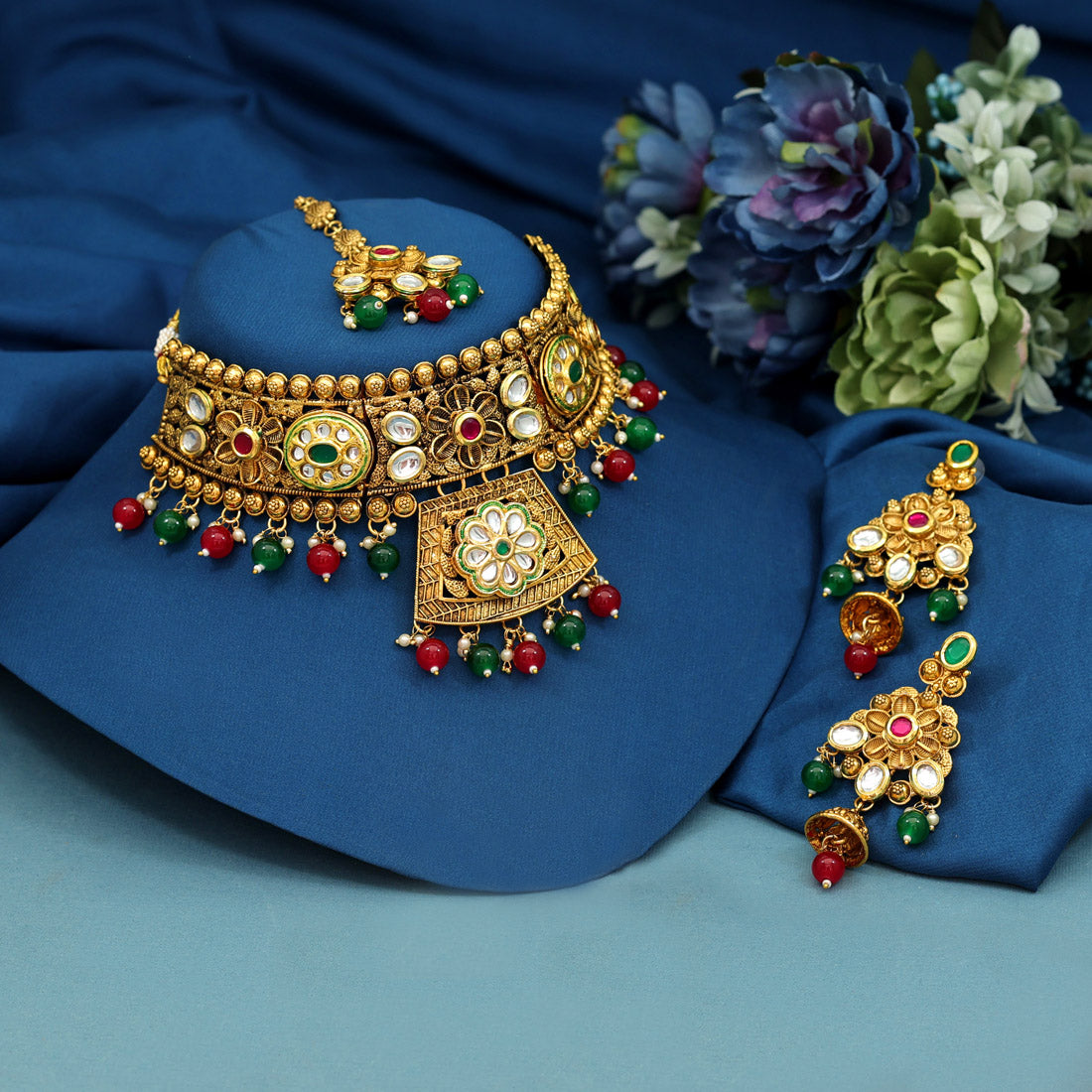 Ratnavati Rajwadi Necklace Set