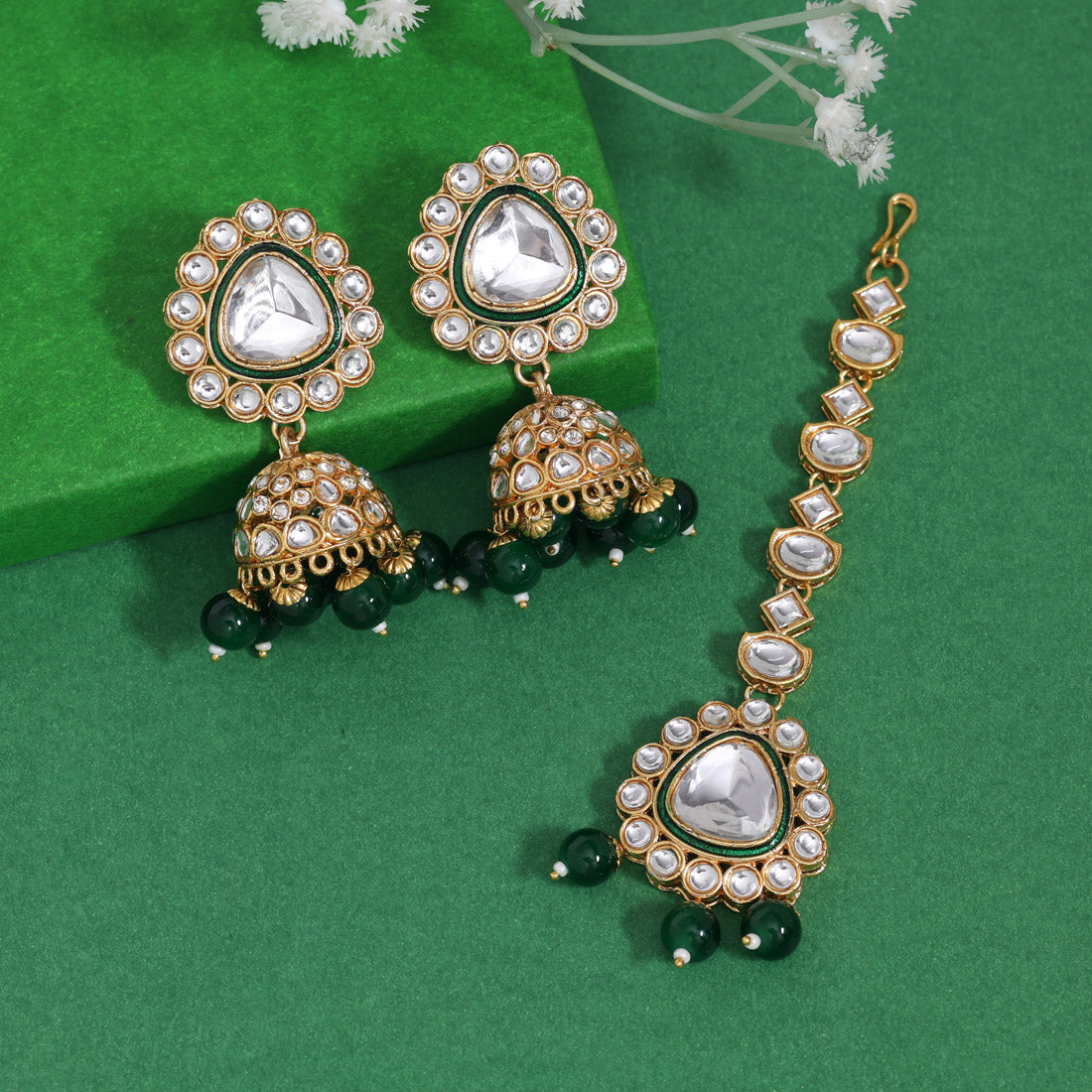 Zeenat Jhumka Kundan Earrings