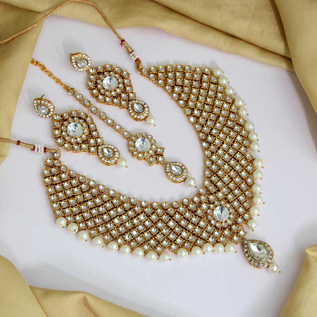 Chandrika Statement Kundan Necklace Set