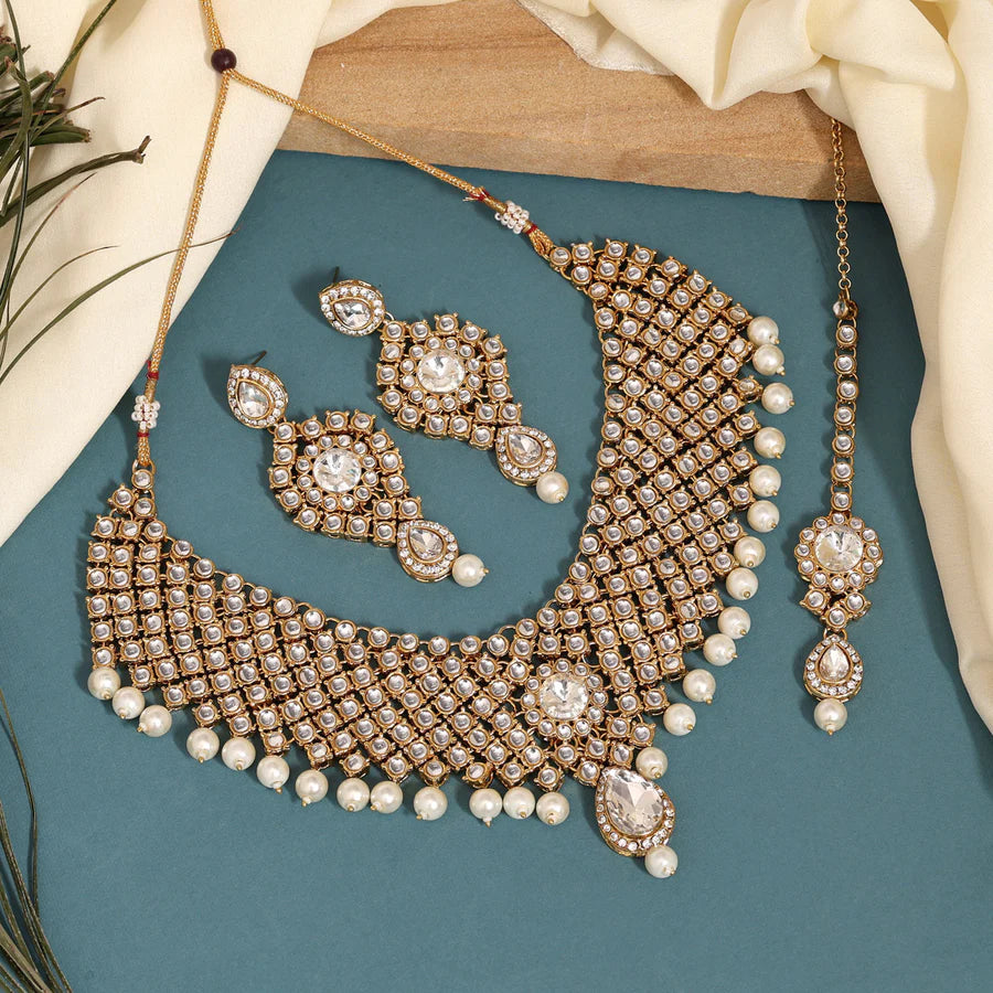 Chandrika Statement Kundan Necklace Set