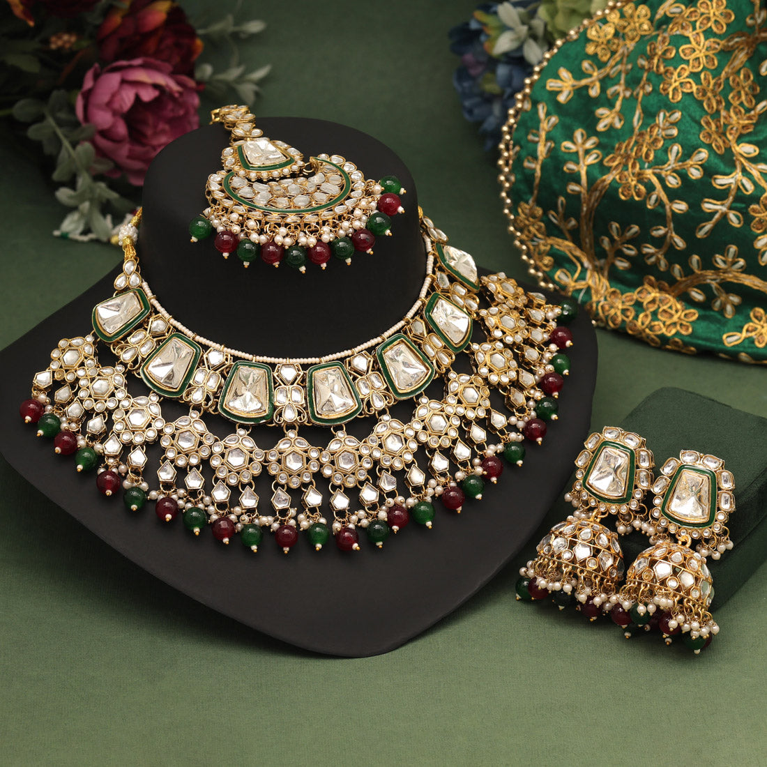 Awadhi Statement Kundan Necklace Set